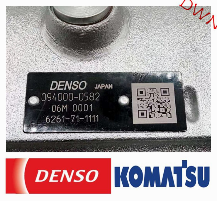 DENSO Diesel fuel injection pump  094000-0582 =  6261-71-1111  for  komatsu  Excavator Engine