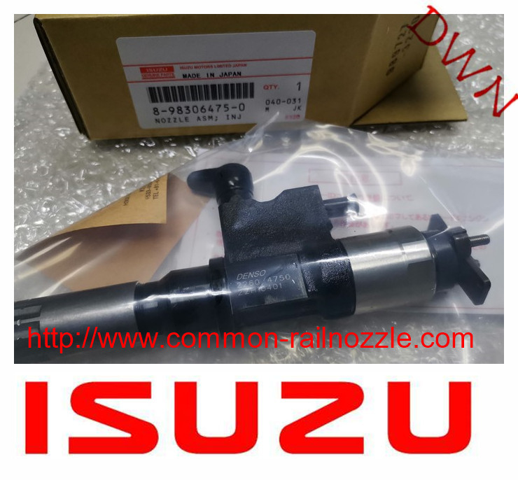 ISUZU Isuzu isuzu 8-98306475-0 Common Rail Fuel Injector Assy Diesel For ISUZU 4HK1 6HK1 Engine