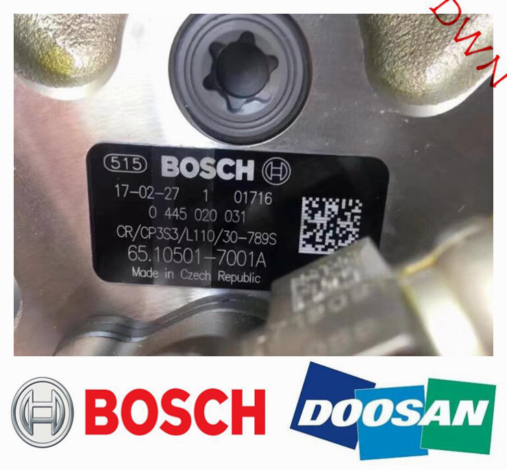 BOSCH Diesel engine parts fuel injection pump 0445020031  =  65.10501-7001A  for Korea Doosan Excavator